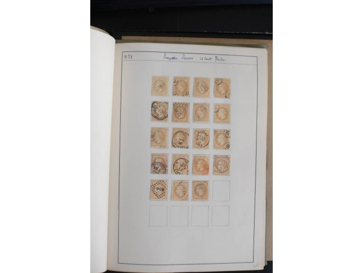 1862/69, Napoleon mit Lorbeerkranz, sehr schöne ungebrauchte und gestempelte Sammlung mit über 20 Briefen, dabei 2 nach Brasi