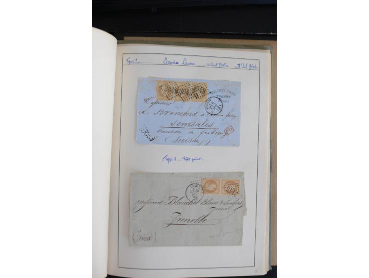 1862/69, Napoleon mit Lorbeerkranz, sehr schöne ungebrauchte und gestempelte Sammlung mit über 20 Briefen, dabei 2 nach Brasi