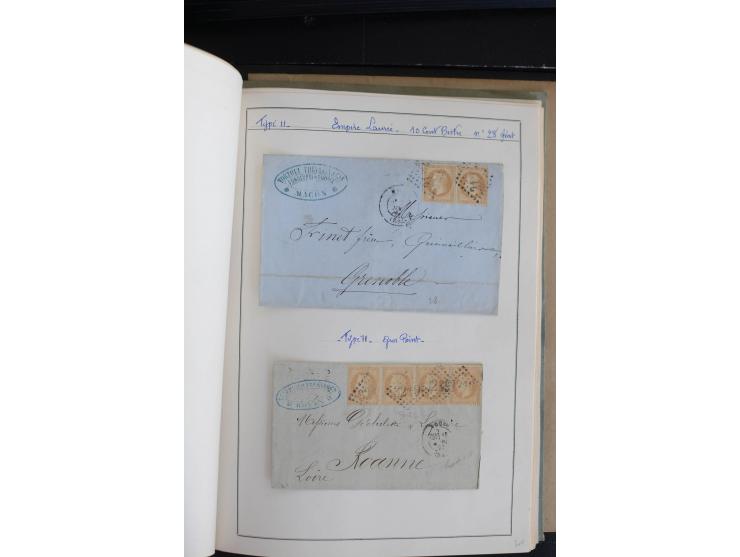 1862/69, Napoleon mit Lorbeerkranz, sehr schöne ungebrauchte und gestempelte Sammlung mit über 20 Briefen, dabei 2 nach Brasi