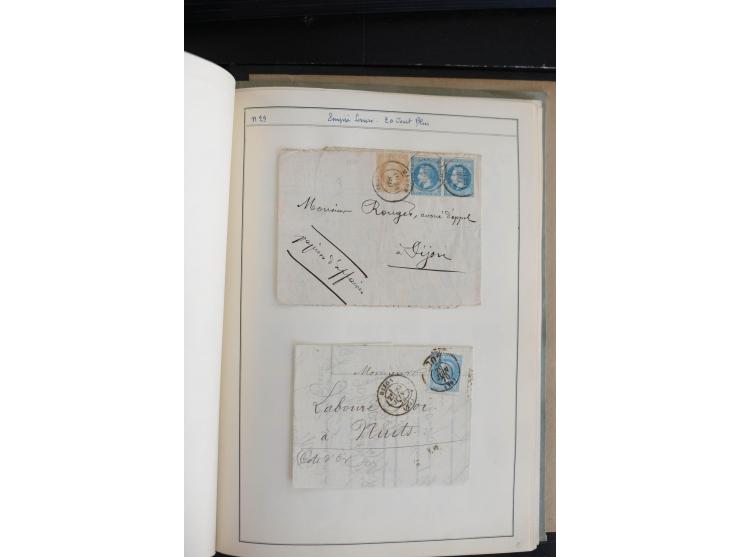1862/69, Napoleon mit Lorbeerkranz, sehr schöne ungebrauchte und gestempelte Sammlung mit über 20 Briefen, dabei 2 nach Brasi