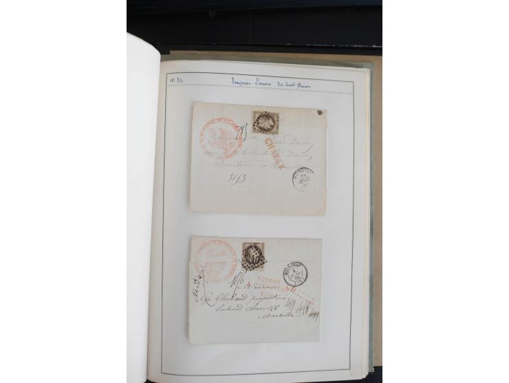 1862/69, Napoleon mit Lorbeerkranz, sehr schöne ungebrauchte und gestempelte Sammlung mit über 20 Briefen, dabei 2 nach Brasi