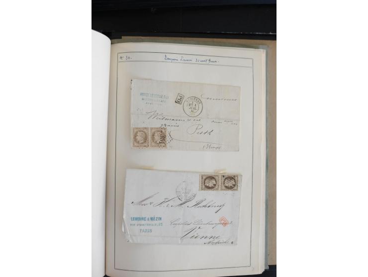 1862/69, Napoleon mit Lorbeerkranz, sehr schöne ungebrauchte und gestempelte Sammlung mit über 20 Briefen, dabei 2 nach Brasi