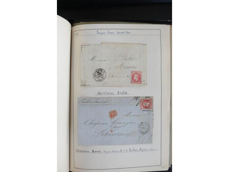 1862/69, Napoleon mit Lorbeerkranz, sehr schöne ungebrauchte und gestempelte Sammlung mit über 20 Briefen, dabei 2 nach Brasi