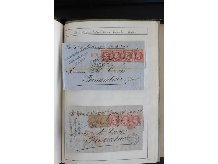1862/69, Napoleon mit Lorbeerkranz, sehr schöne ungebrauchte und gestempelte Sammlung mit über 20 Briefen, dabei 2 nach Brasi