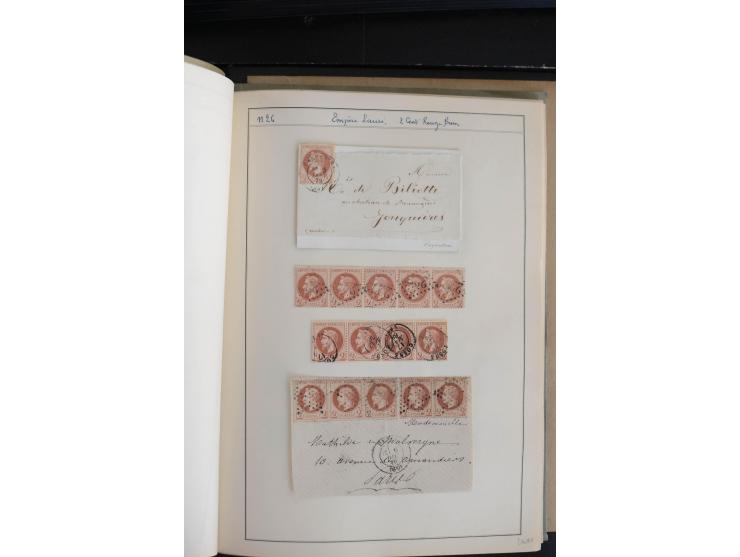 1862/69, Napoleon mit Lorbeerkranz, sehr schöne ungebrauchte und gestempelte Sammlung mit über 20 Briefen, dabei 2 nach Brasi