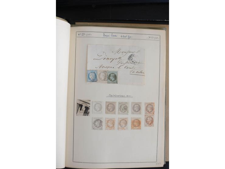 1862/69, Napoleon mit Lorbeerkranz, sehr schöne ungebrauchte und gestempelte Sammlung mit über 20 Briefen, dabei 2 nach Brasi