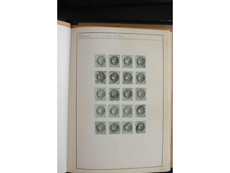 1870, Bordeaux, sehr schöne gestempelte Sammlung mit über 50  Briefen, dabei Mi.-Nr. 37(29), zwei Paare und ein 10er-Block, 3