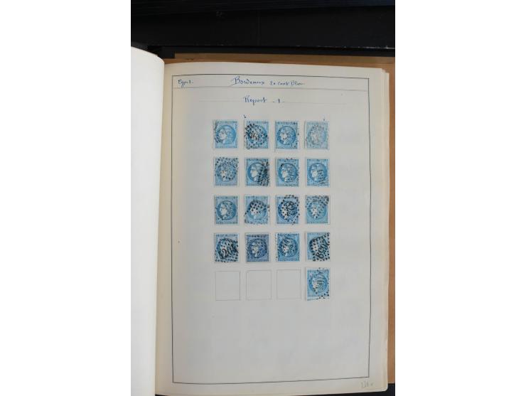 1870, Bordeaux, sehr schöne gestempelte Sammlung mit über 50  Briefen, dabei Mi.-Nr. 37(29), zwei Paare und ein 10er-Block, 3