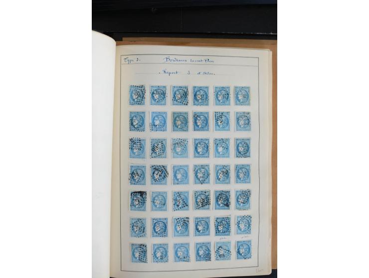 1870, Bordeaux, sehr schöne gestempelte Sammlung mit über 50  Briefen, dabei Mi.-Nr. 37(29), zwei Paare und ein 10er-Block, 3