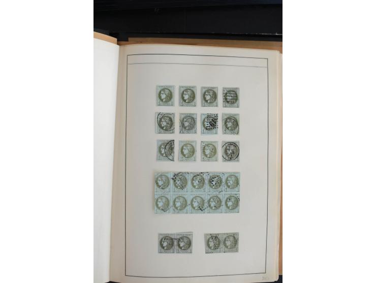 1870, Bordeaux, sehr schöne gestempelte Sammlung mit über 50  Briefen, dabei Mi.-Nr. 37(29), zwei Paare und ein 10er-Block, 3