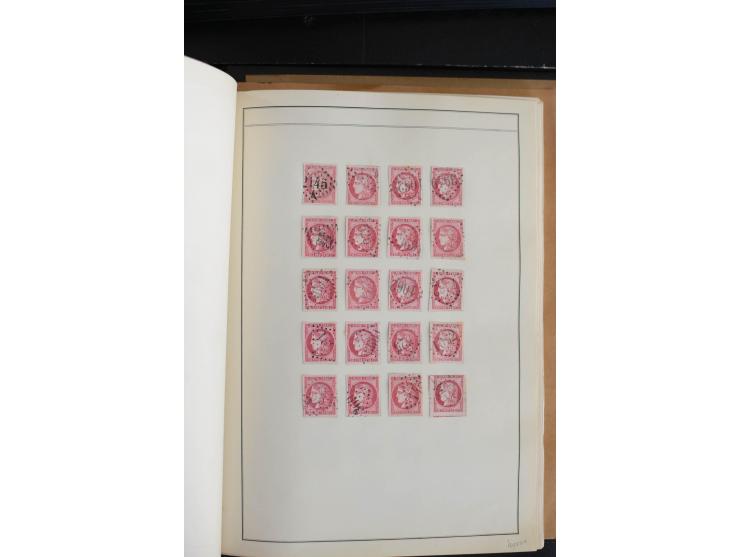 1870, Bordeaux, sehr schöne gestempelte Sammlung mit über 50  Briefen, dabei Mi.-Nr. 37(29), zwei Paare und ein 10er-Block, 3