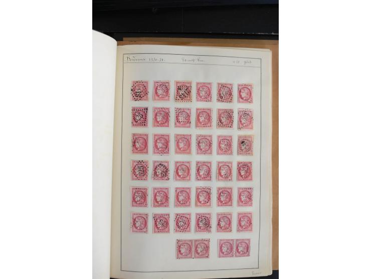 1870, Bordeaux, sehr schöne gestempelte Sammlung mit über 50  Briefen, dabei Mi.-Nr. 37(29), zwei Paare und ein 10er-Block, 3