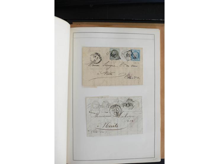 1870, Bordeaux, sehr schöne gestempelte Sammlung mit über 50  Briefen, dabei Mi.-Nr. 37(29), zwei Paare und ein 10er-Block, 3