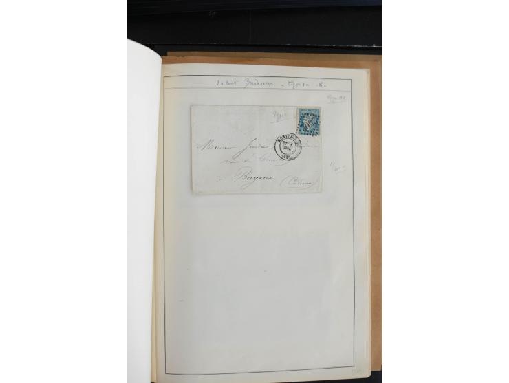 1870, Bordeaux, sehr schöne gestempelte Sammlung mit über 50  Briefen, dabei Mi.-Nr. 37(29), zwei Paare und ein 10er-Block, 3