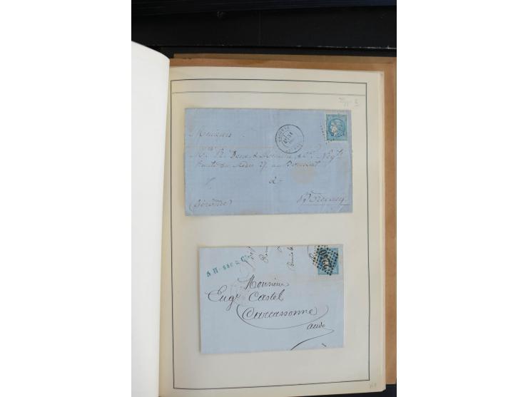 1870, Bordeaux, sehr schöne gestempelte Sammlung mit über 50  Briefen, dabei Mi.-Nr. 37(29), zwei Paare und ein 10er-Block, 3