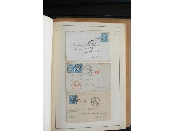 1870, Bordeaux, sehr schöne gestempelte Sammlung mit über 50  Briefen, dabei Mi.-Nr. 37(29), zwei Paare und ein 10er-Block, 3
