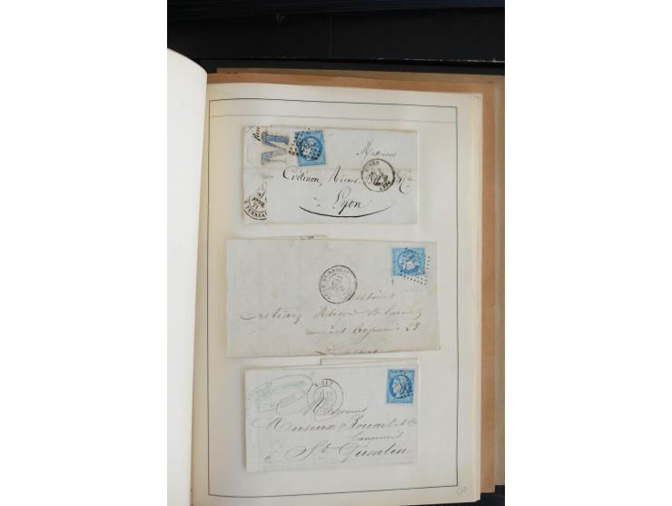 1870, Bordeaux, sehr schöne gestempelte Sammlung mit über 50  Briefen, dabei Mi.-Nr. 37(29), zwei Paare und ein 10er-Block, 3