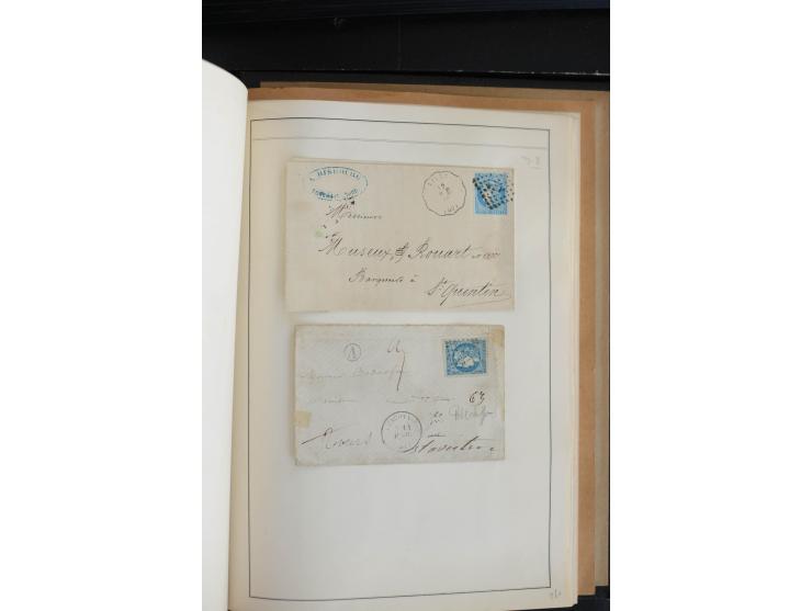 1870, Bordeaux, sehr schöne gestempelte Sammlung mit über 50  Briefen, dabei Mi.-Nr. 37(29), zwei Paare und ein 10er-Block, 3
