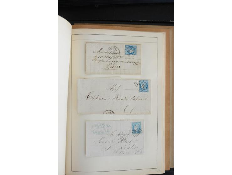1870, Bordeaux, sehr schöne gestempelte Sammlung mit über 50  Briefen, dabei Mi.-Nr. 37(29), zwei Paare und ein 10er-Block, 3