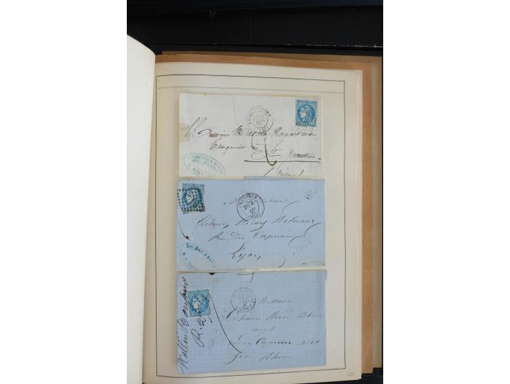 1870, Bordeaux, sehr schöne gestempelte Sammlung mit über 50  Briefen, dabei Mi.-Nr. 37(29), zwei Paare und ein 10er-Block, 3