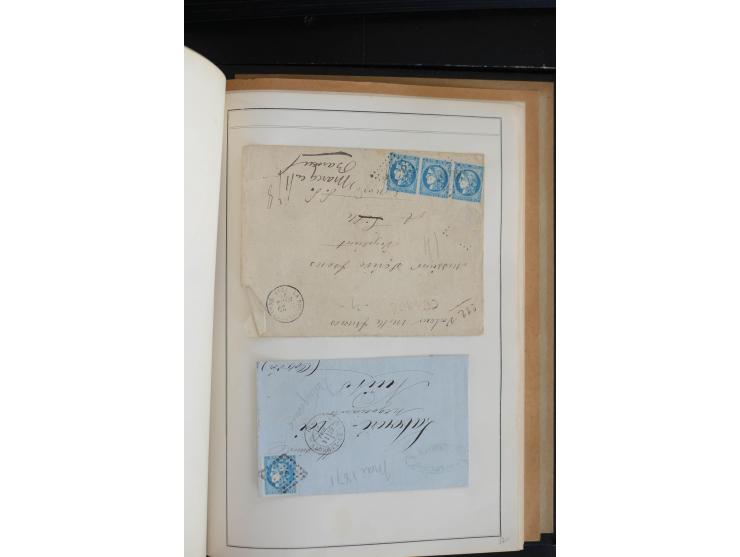 1870, Bordeaux, sehr schöne gestempelte Sammlung mit über 50  Briefen, dabei Mi.-Nr. 37(29), zwei Paare und ein 10er-Block, 3