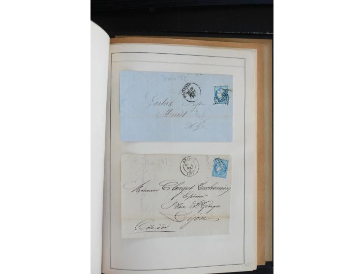1870, Bordeaux, sehr schöne gestempelte Sammlung mit über 50  Briefen, dabei Mi.-Nr. 37(29), zwei Paare und ein 10er-Block, 3