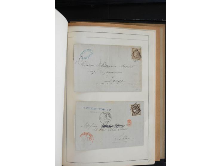 1870, Bordeaux, sehr schöne gestempelte Sammlung mit über 50  Briefen, dabei Mi.-Nr. 37(29), zwei Paare und ein 10er-Block, 3