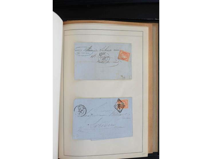 1870, Bordeaux, sehr schöne gestempelte Sammlung mit über 50  Briefen, dabei Mi.-Nr. 37(29), zwei Paare und ein 10er-Block, 3