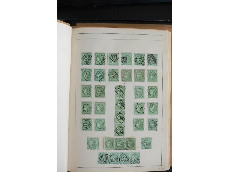 1870, Bordeaux, sehr schöne gestempelte Sammlung mit über 50  Briefen, dabei Mi.-Nr. 37(29), zwei Paare und ein 10er-Block, 3