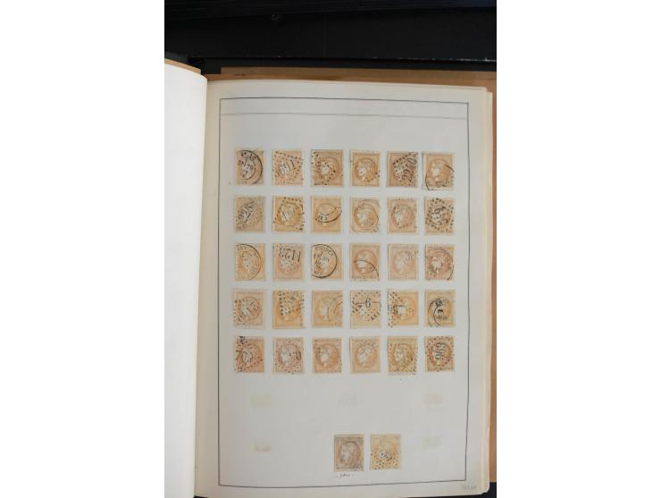 1870, Bordeaux, sehr schöne gestempelte Sammlung mit über 50  Briefen, dabei Mi.-Nr. 37(29), zwei Paare und ein 10er-Block, 3