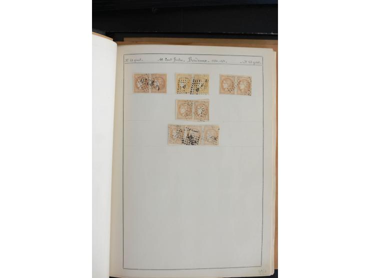 1870, Bordeaux, sehr schöne gestempelte Sammlung mit über 50  Briefen, dabei Mi.-Nr. 37(29), zwei Paare und ein 10er-Block, 3