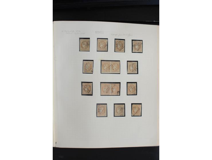 1870, Bordeaux-Ausgabe,  schöne ungebrauchte und gestempelte Sammlung mit einigen Briefen, insgesamt über 200 Werten und 18 B