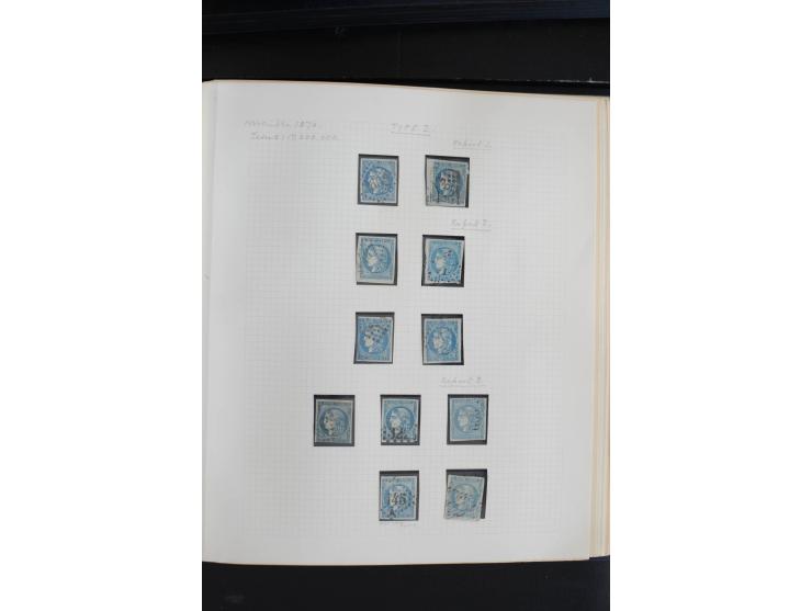 1870, Bordeaux-Ausgabe,  schöne ungebrauchte und gestempelte Sammlung mit einigen Briefen, insgesamt über 200 Werten und 18 B