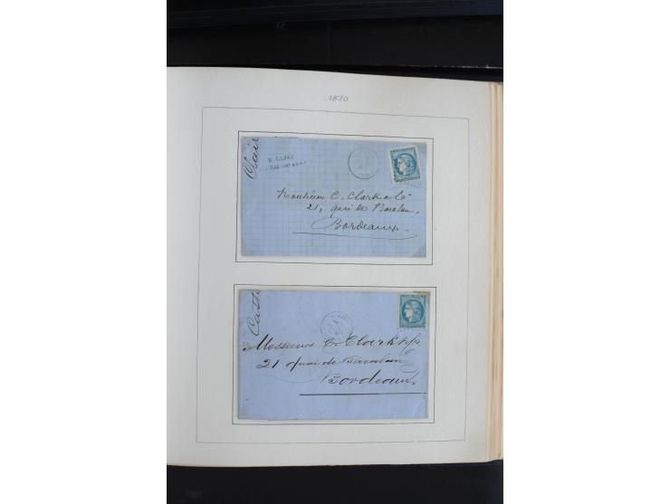 1870, Bordeaux-Ausgabe,  schöne ungebrauchte und gestempelte Sammlung mit einigen Briefen, insgesamt über 200 Werten und 18 B