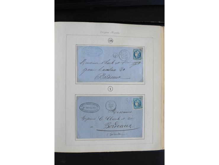 1870, Bordeaux-Ausgabe,  schöne ungebrauchte und gestempelte Sammlung mit einigen Briefen, insgesamt über 200 Werten und 18 B