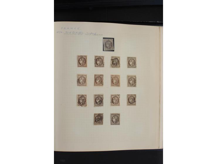 1870, Bordeaux-Ausgabe,  schöne ungebrauchte und gestempelte Sammlung mit einigen Briefen, insgesamt über 200 Werten und 18 B