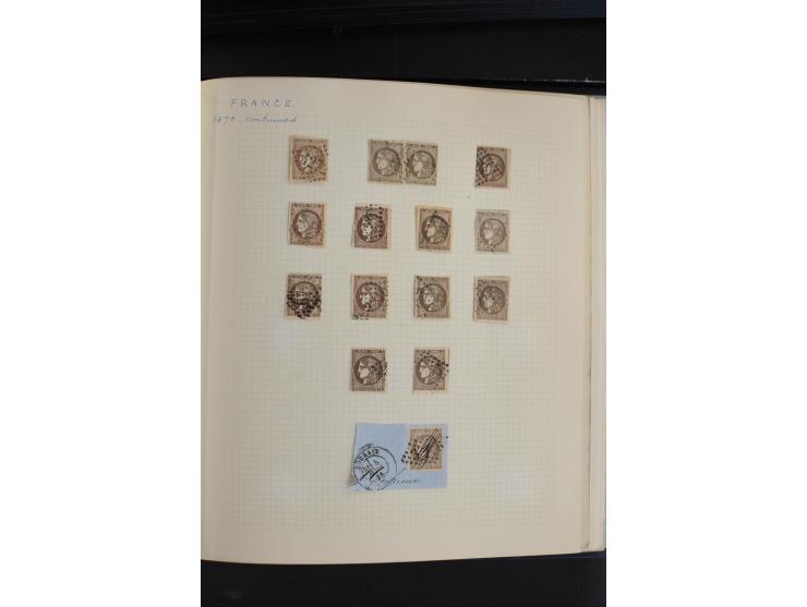 1870, Bordeaux-Ausgabe,  schöne ungebrauchte und gestempelte Sammlung mit einigen Briefen, insgesamt über 200 Werten und 18 B