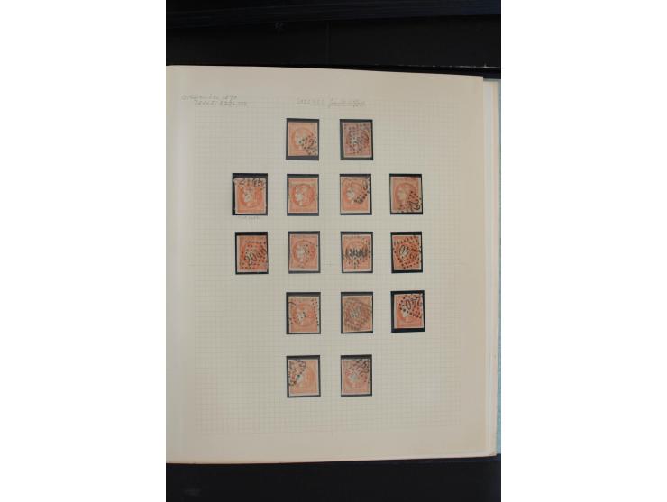 1870, Bordeaux-Ausgabe,  schöne ungebrauchte und gestempelte Sammlung mit einigen Briefen, insgesamt über 200 Werten und 18 B