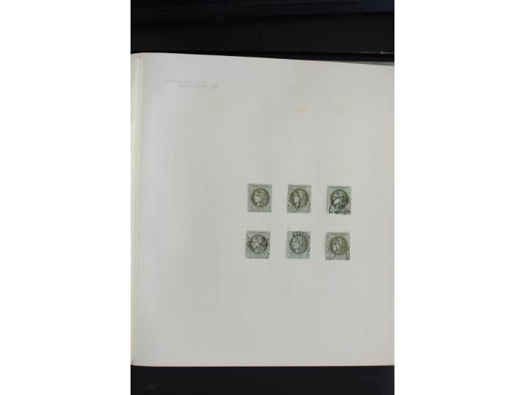 1870, Bordeaux-Ausgabe,  schöne ungebrauchte und gestempelte Sammlung mit einigen Briefen, insgesamt über 200 Werten und 18 B
