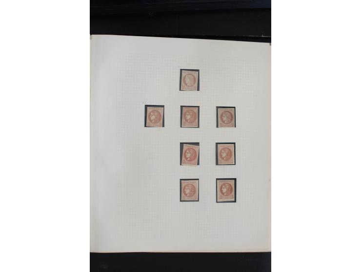 1870, Bordeaux-Ausgabe,  schöne ungebrauchte und gestempelte Sammlung mit einigen Briefen, insgesamt über 200 Werten und 18 B