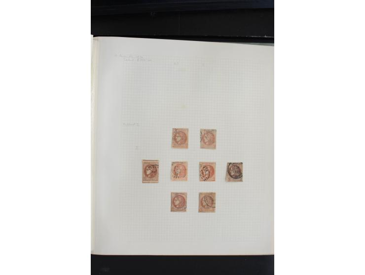 1870, Bordeaux-Ausgabe,  schöne ungebrauchte und gestempelte Sammlung mit einigen Briefen, insgesamt über 200 Werten und 18 B