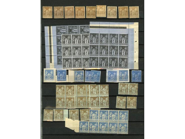1877/92, Allegorie, schöne postfrische und ungebrauchte Sammlung mit vielen besseren Werten, dabei Mi.-Nr. 46(8), 47(3), 51(1
