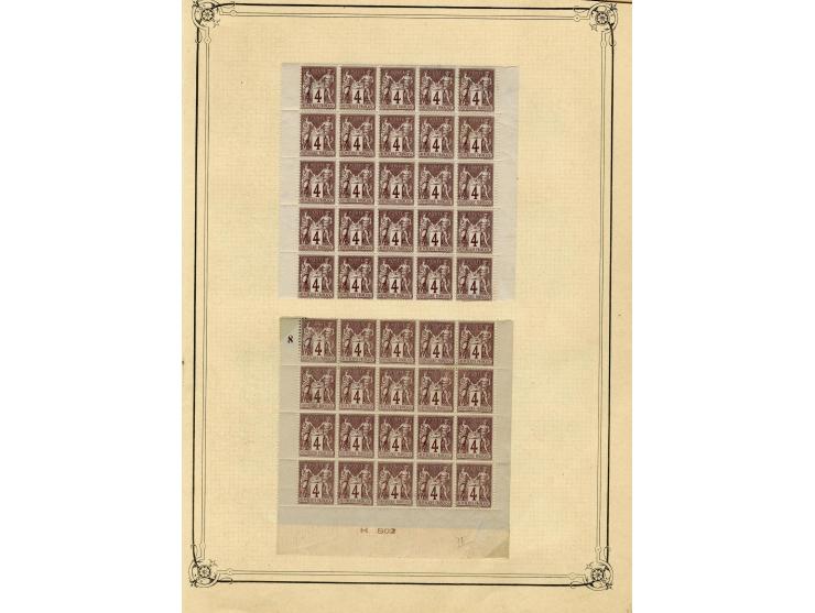 1877/92, Allegorie, schöne postfrische und ungebrauchte Sammlung mit vielen besseren Werten, dabei Mi.-Nr. 46(8), 47(3), 51(1