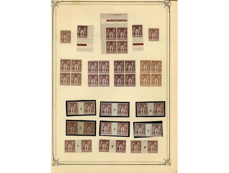 1877/92, Allegorie, schöne postfrische und ungebrauchte Sammlung mit vielen besseren Werten, dabei Mi.-Nr. 46(8), 47(3), 51(1