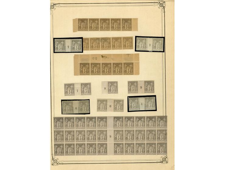 1877/92, Allegorie, schöne postfrische und ungebrauchte Sammlung mit vielen besseren Werten, dabei Mi.-Nr. 46(8), 47(3), 51(1