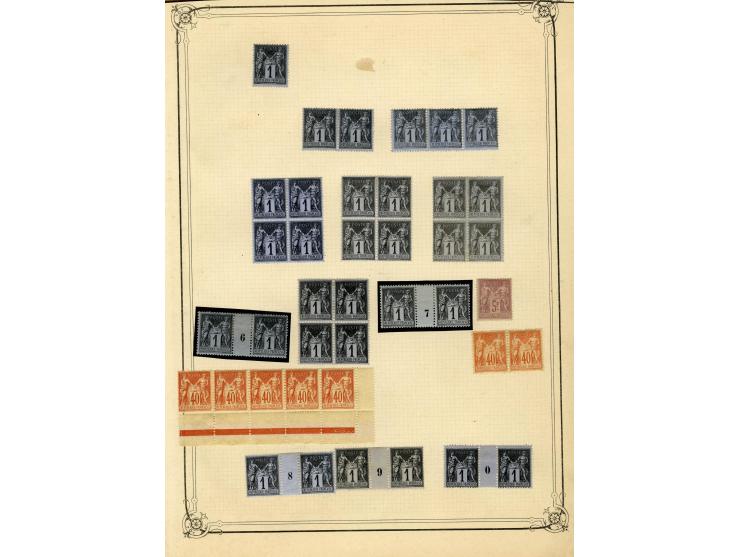 1877/92, Allegorie, schöne postfrische und ungebrauchte Sammlung mit vielen besseren Werten, dabei Mi.-Nr. 46(8), 47(3), 51(1