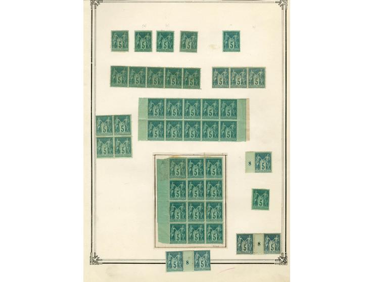 1877/92, Allegorie, schöne postfrische und ungebrauchte Sammlung mit vielen besseren Werten, dabei Mi.-Nr. 46(8), 47(3), 51(1
