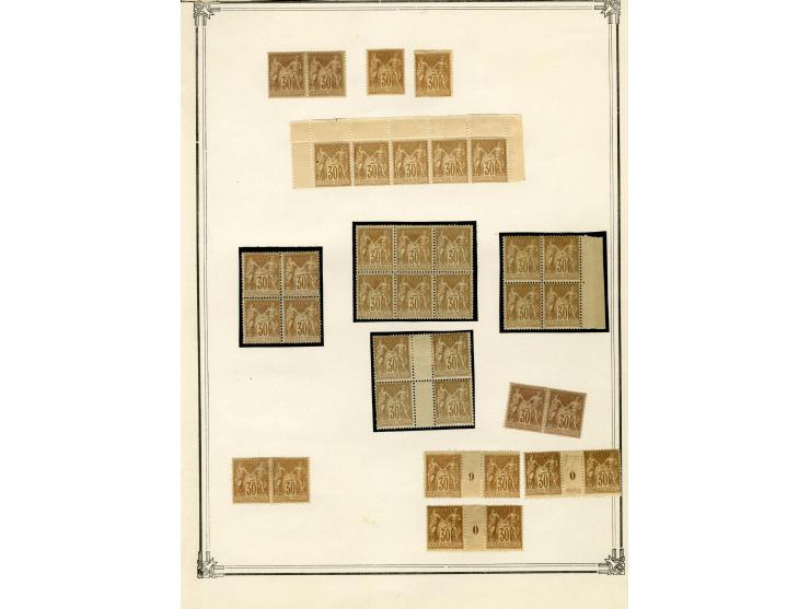 1877/92, Allegorie, schöne postfrische und ungebrauchte Sammlung mit vielen besseren Werten, dabei Mi.-Nr. 46(8), 47(3), 51(1