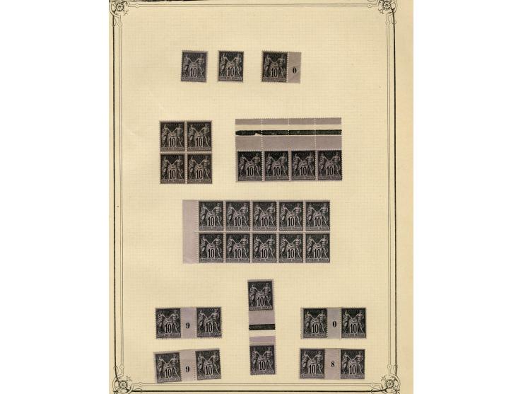 1877/92, Allegorie, schöne postfrische und ungebrauchte Sammlung mit vielen besseren Werten, dabei Mi.-Nr. 46(8), 47(3), 51(1
