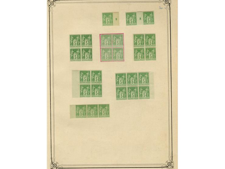 1877/92, Allegorie, schöne postfrische und ungebrauchte Sammlung mit vielen besseren Werten, dabei Mi.-Nr. 46(8), 47(3), 51(1